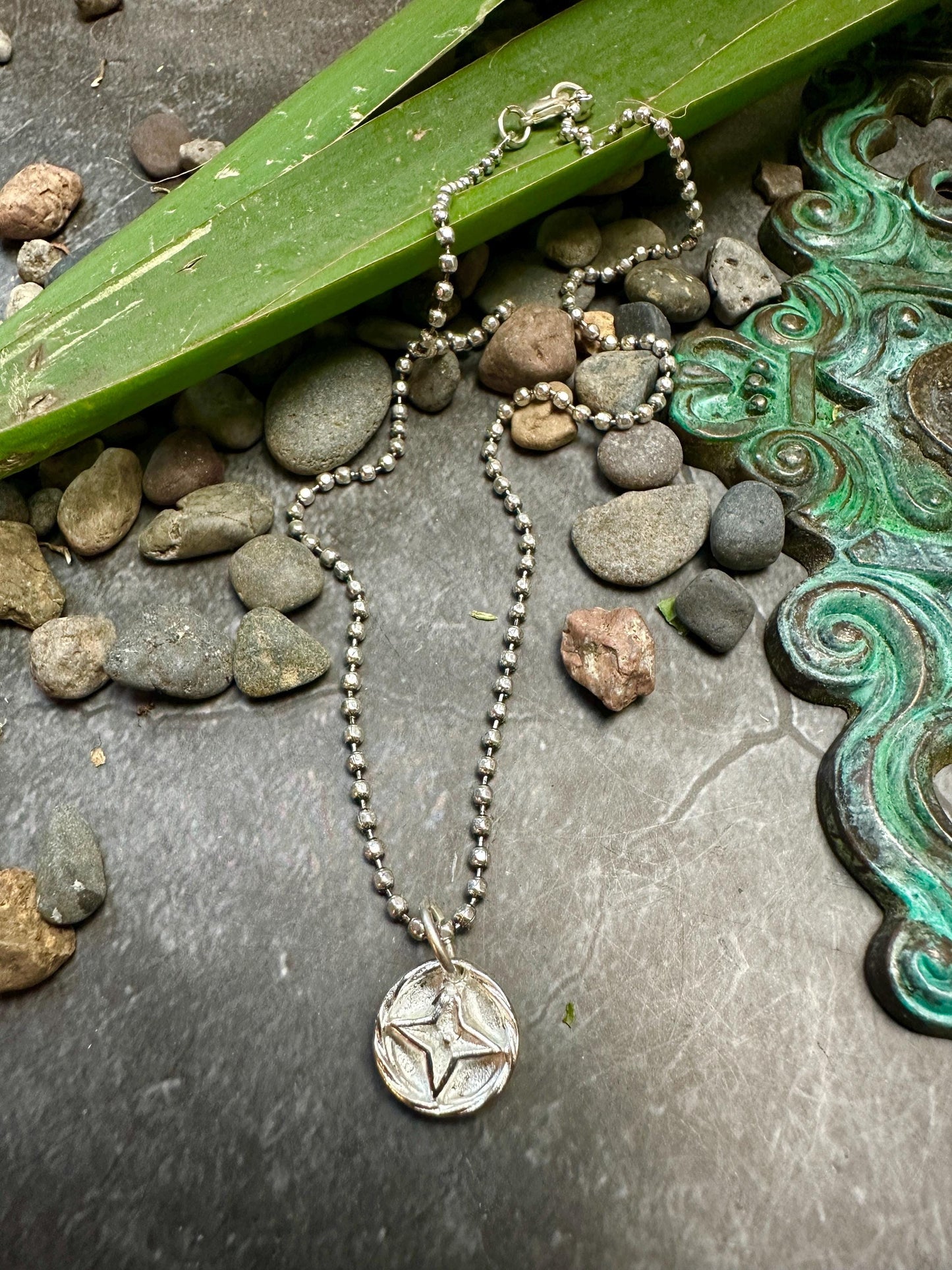 North Star Necklace - Handmade Sterling Silver over Pewter