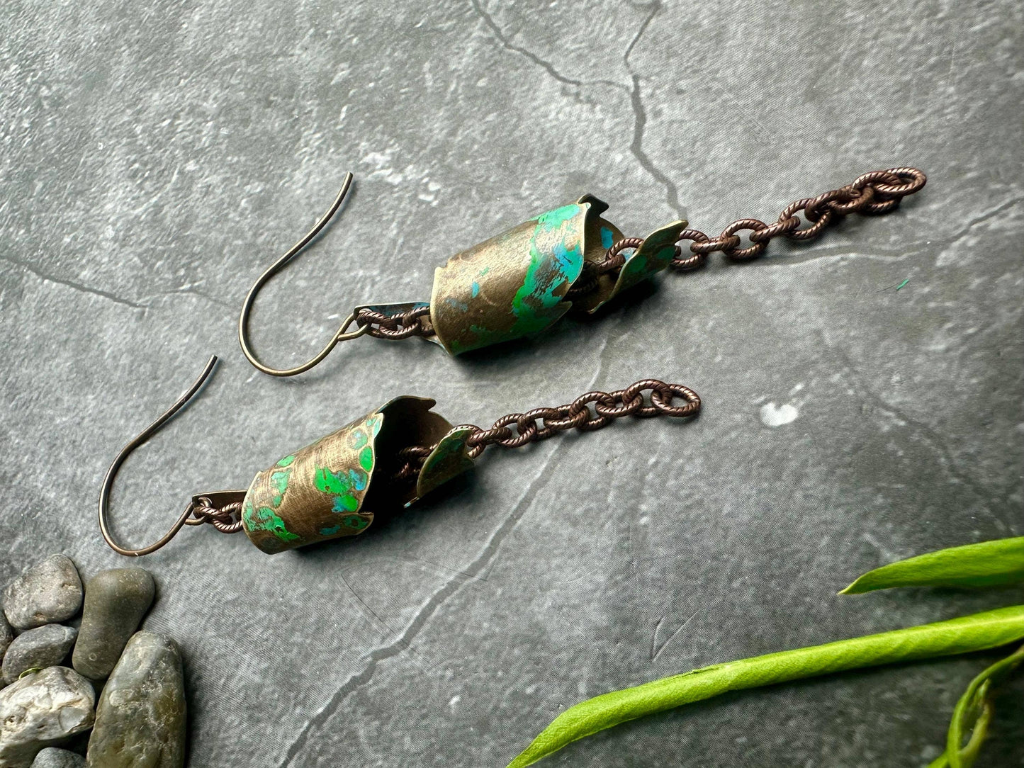 Verdigris Dangle Earrings