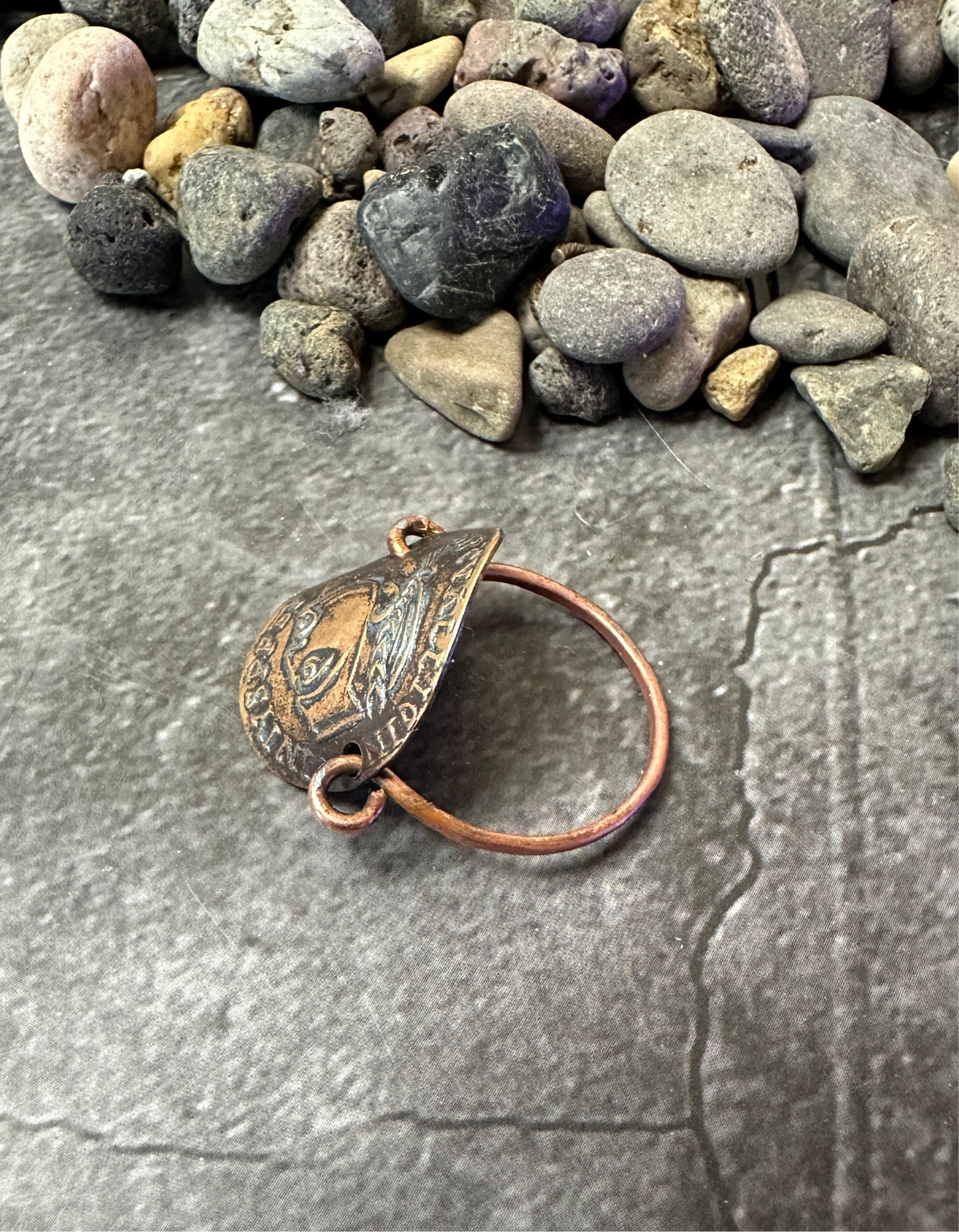 Roman Coin - Hand Formed Ring - Copper & Brass