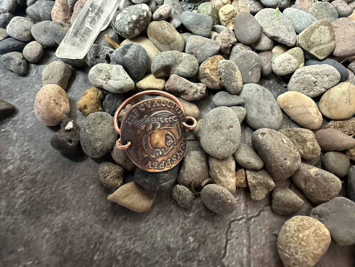 Roman Coin - Hand Formed Ring - Copper & Brass