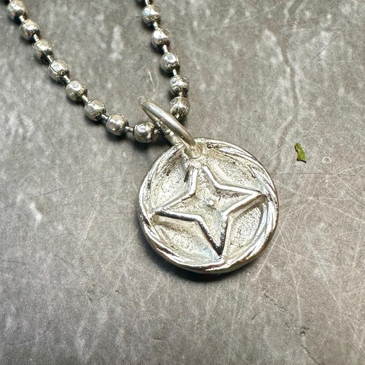 North Star Necklace - Handmade Sterling Silver over Pewter