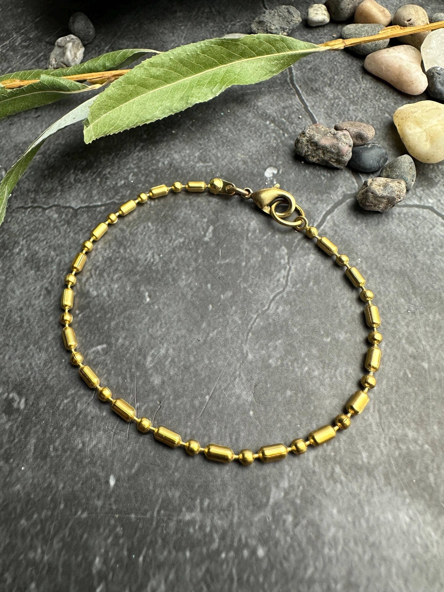 Dainty Dots and Dashes Bracelet - 10k Gold Plated Chain