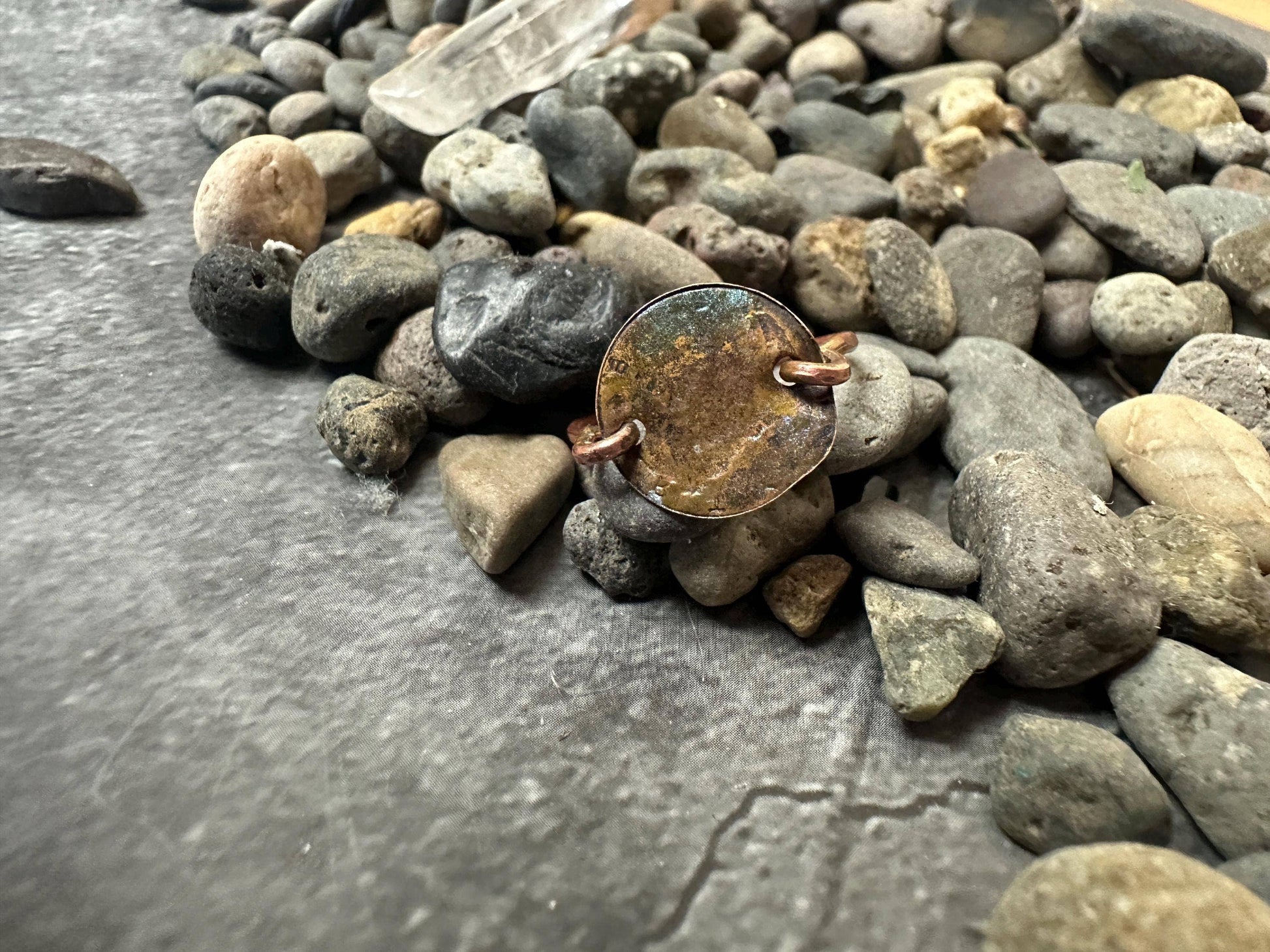 Ancient Coin Ring - Copper Brass Band