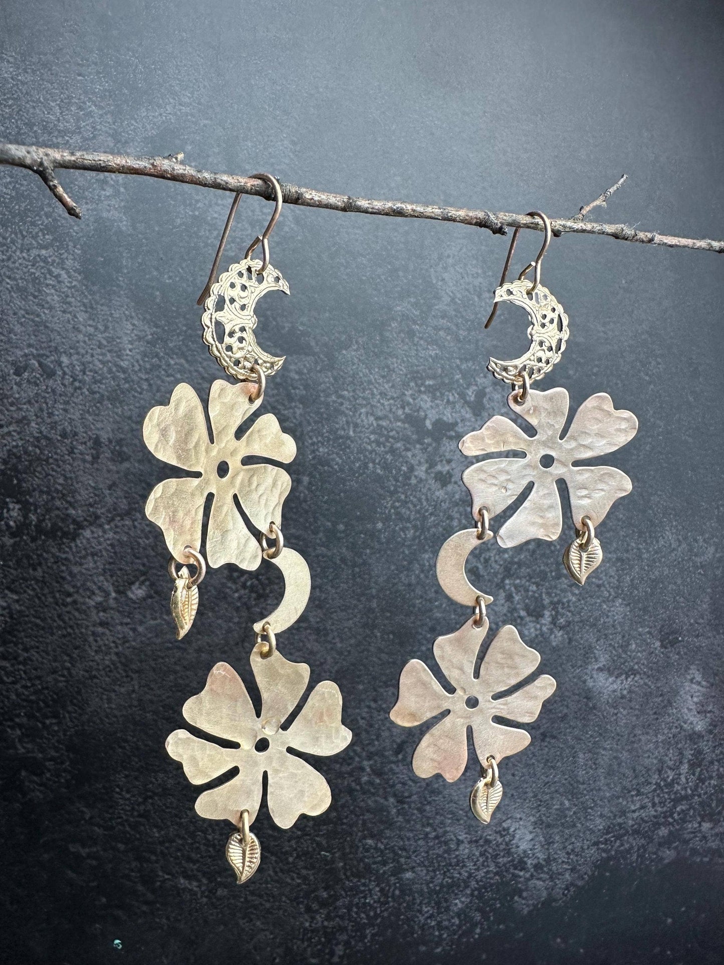 Moon Floral Earrings