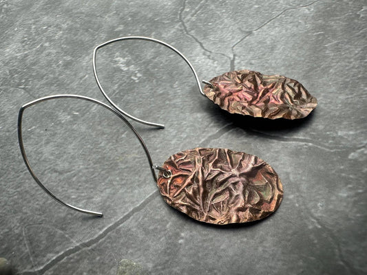 Twisted Roots Artisan Oval Earrings