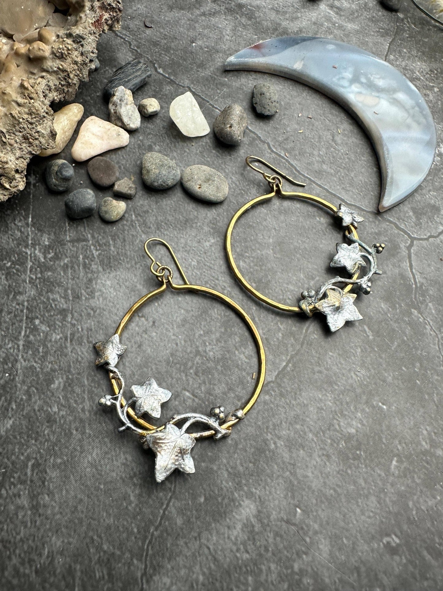 Artisan Entwined Vines Hoop Earrings