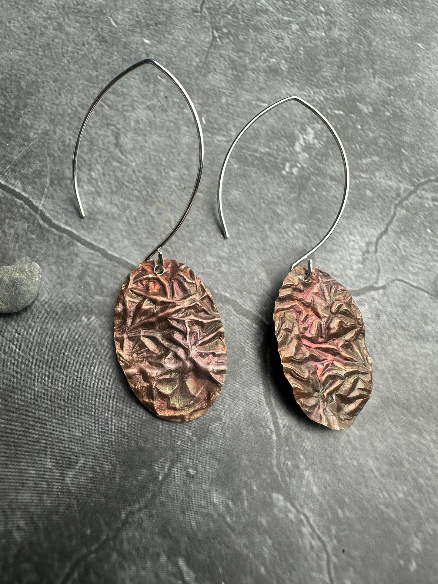Twisted Roots Artisan Oval Earrings