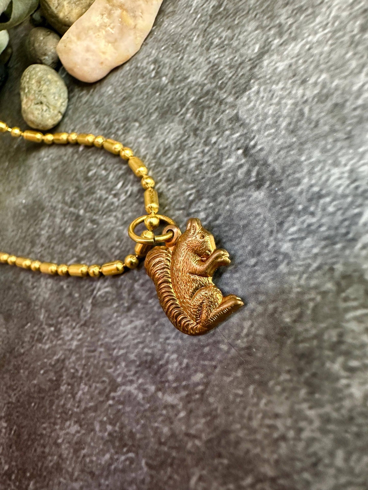 Gathering Squirrel Necklace