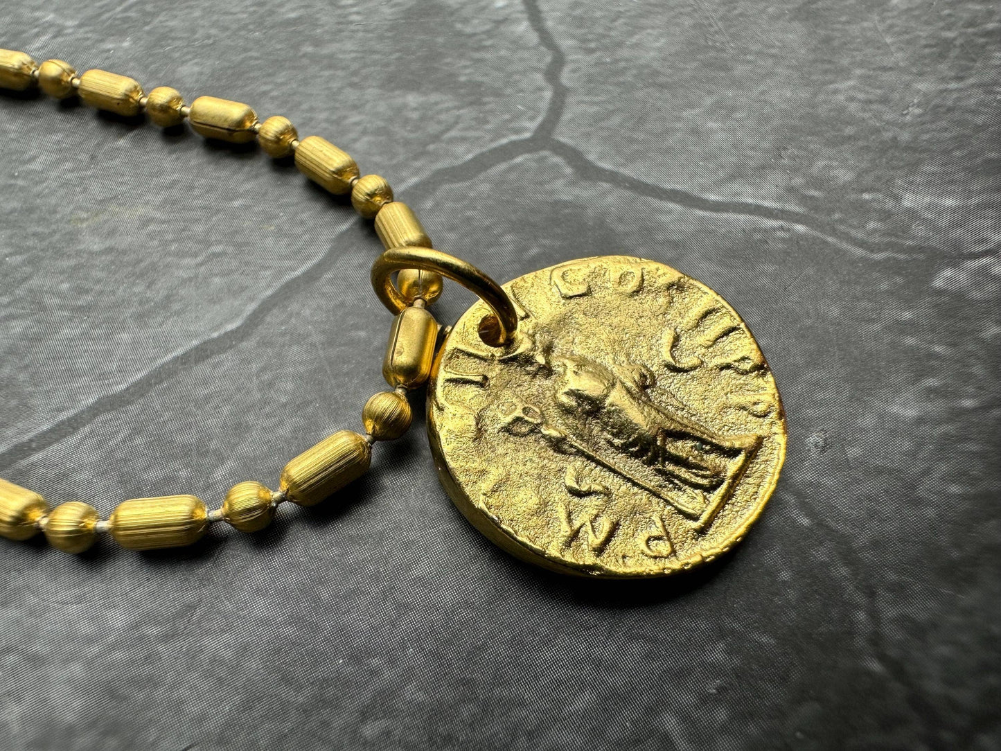 Minimal Mediterranean Coin Necklace