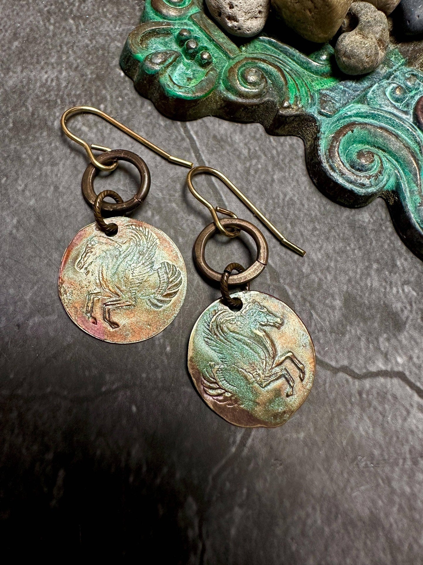 Pegasus Petite Coin Earrings