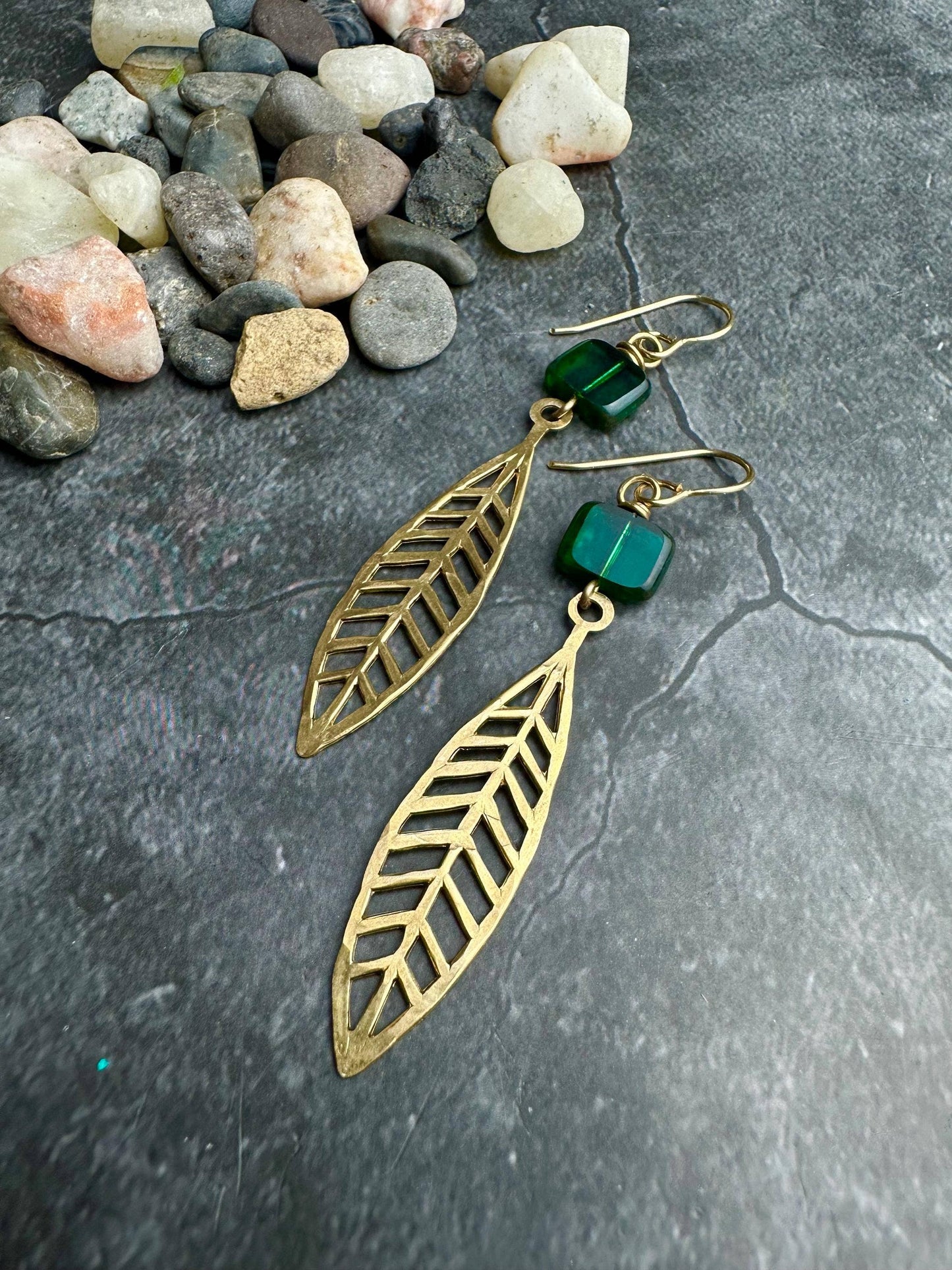 Modern Cutout Leaf Shape Earrings