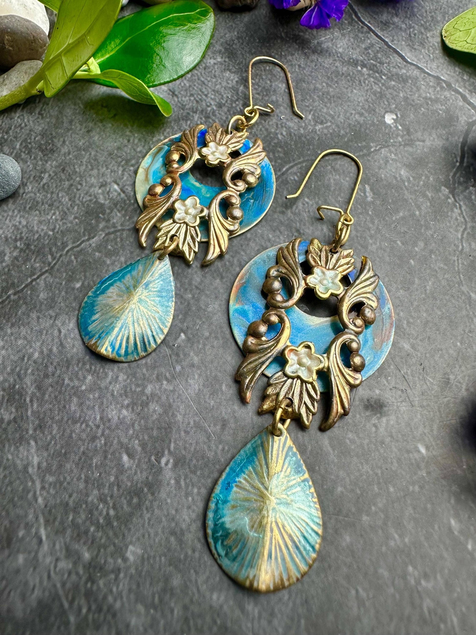 Shimmering Mermaid Sea Earrings