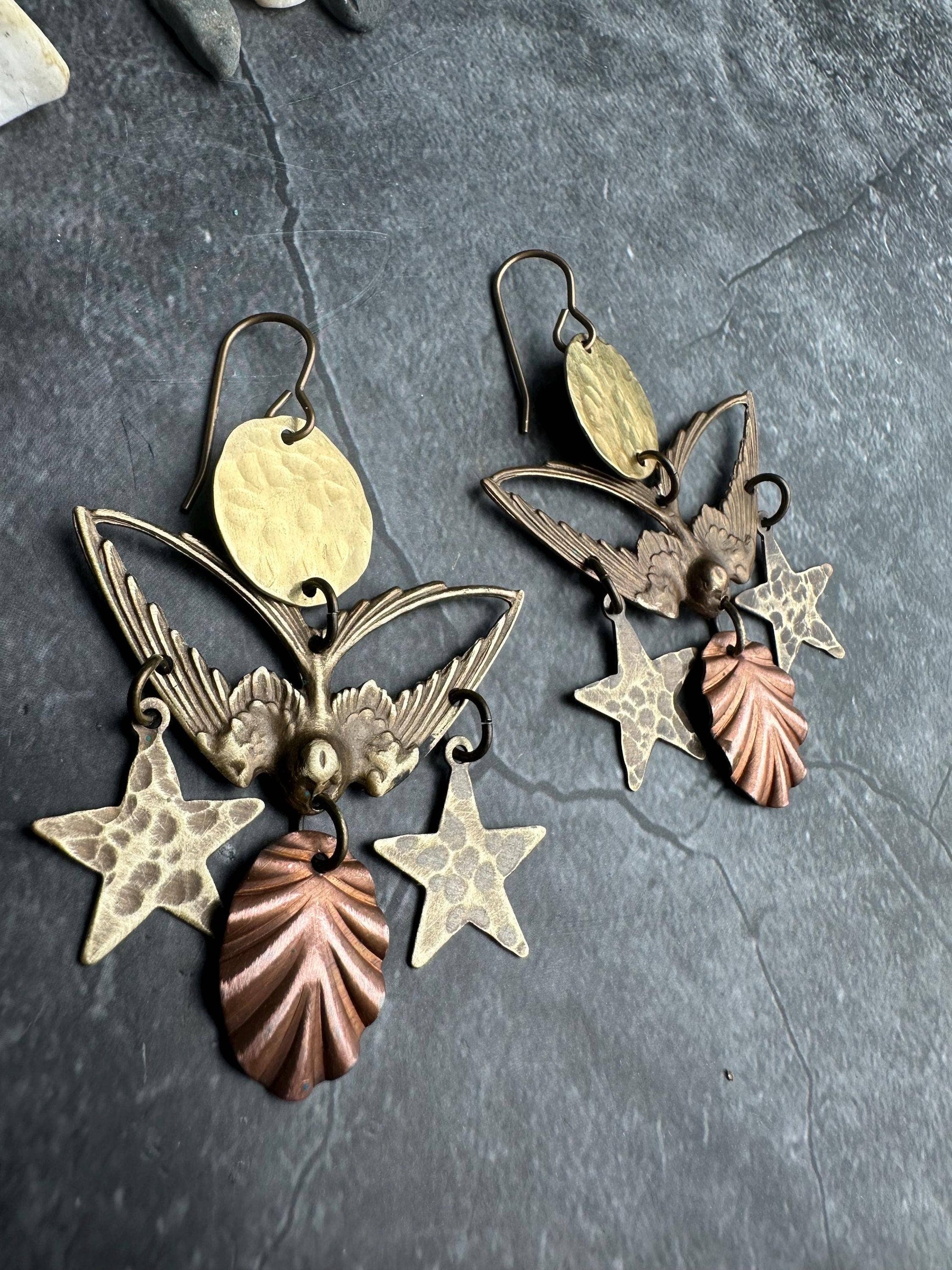 Starlight Sparrow Chandelier Earrings