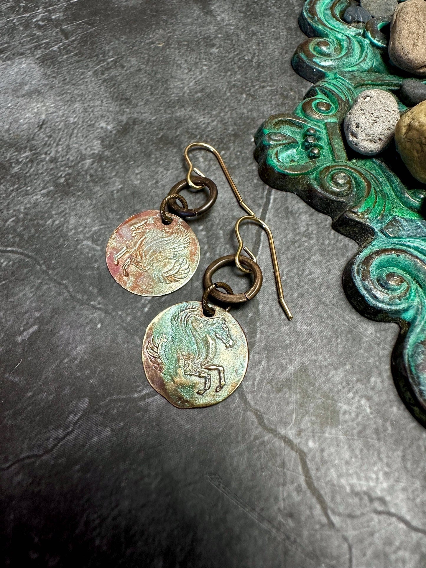 Pegasus Petite Coin Earrings