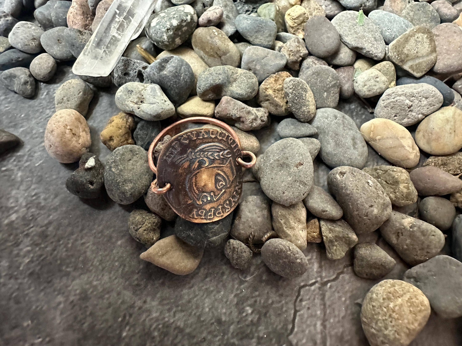 Roman Coin Ring - Copper Brass Band
