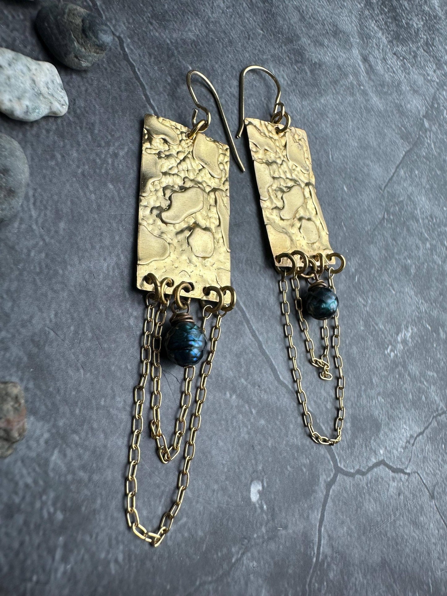 Molten Gold Fringe Earrings