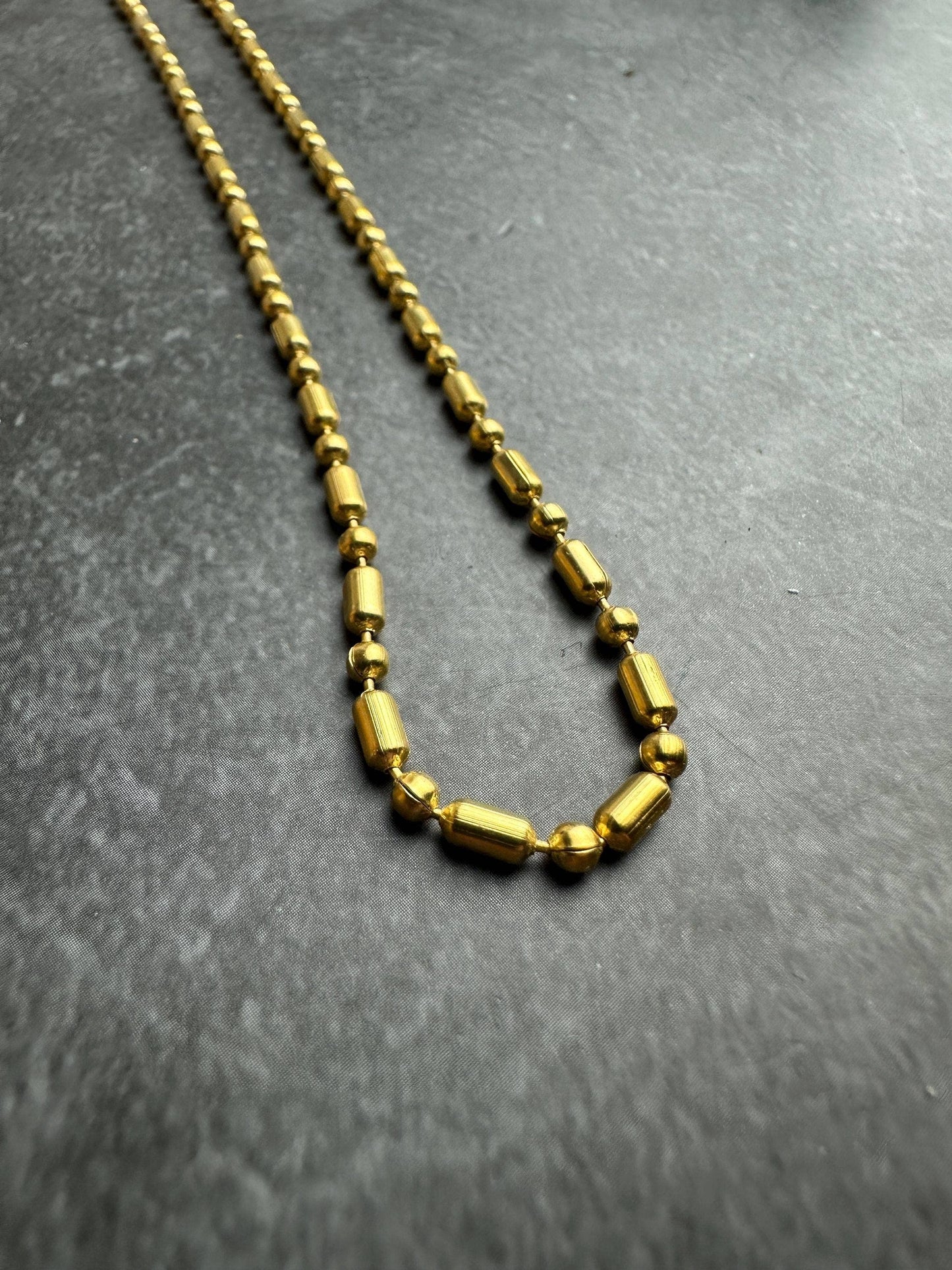 Dainty Dots and Dashes Necklace - 10k Gold Plated Chain