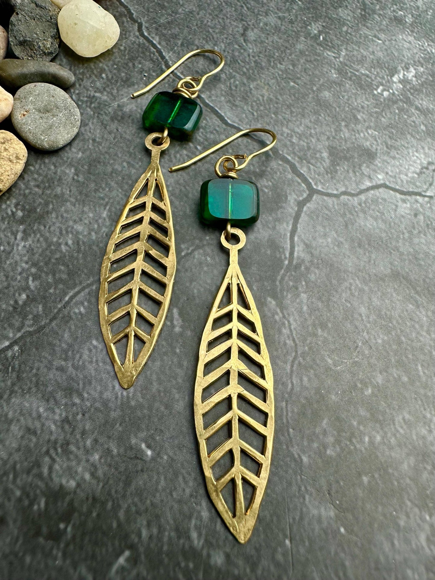 Modern Cutout Leaf Shape Earrings