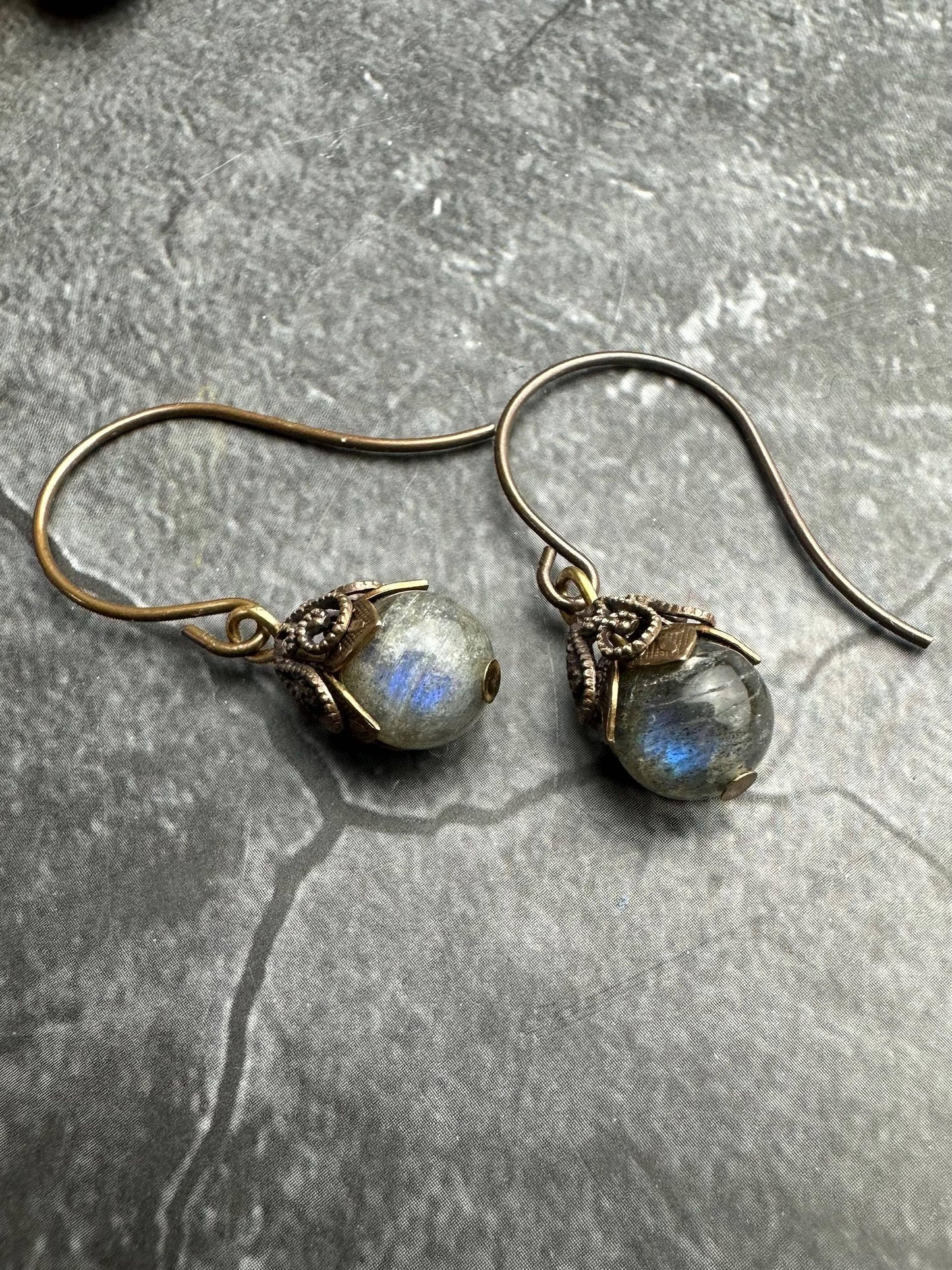 Fairy Petals Labradorite Earrings