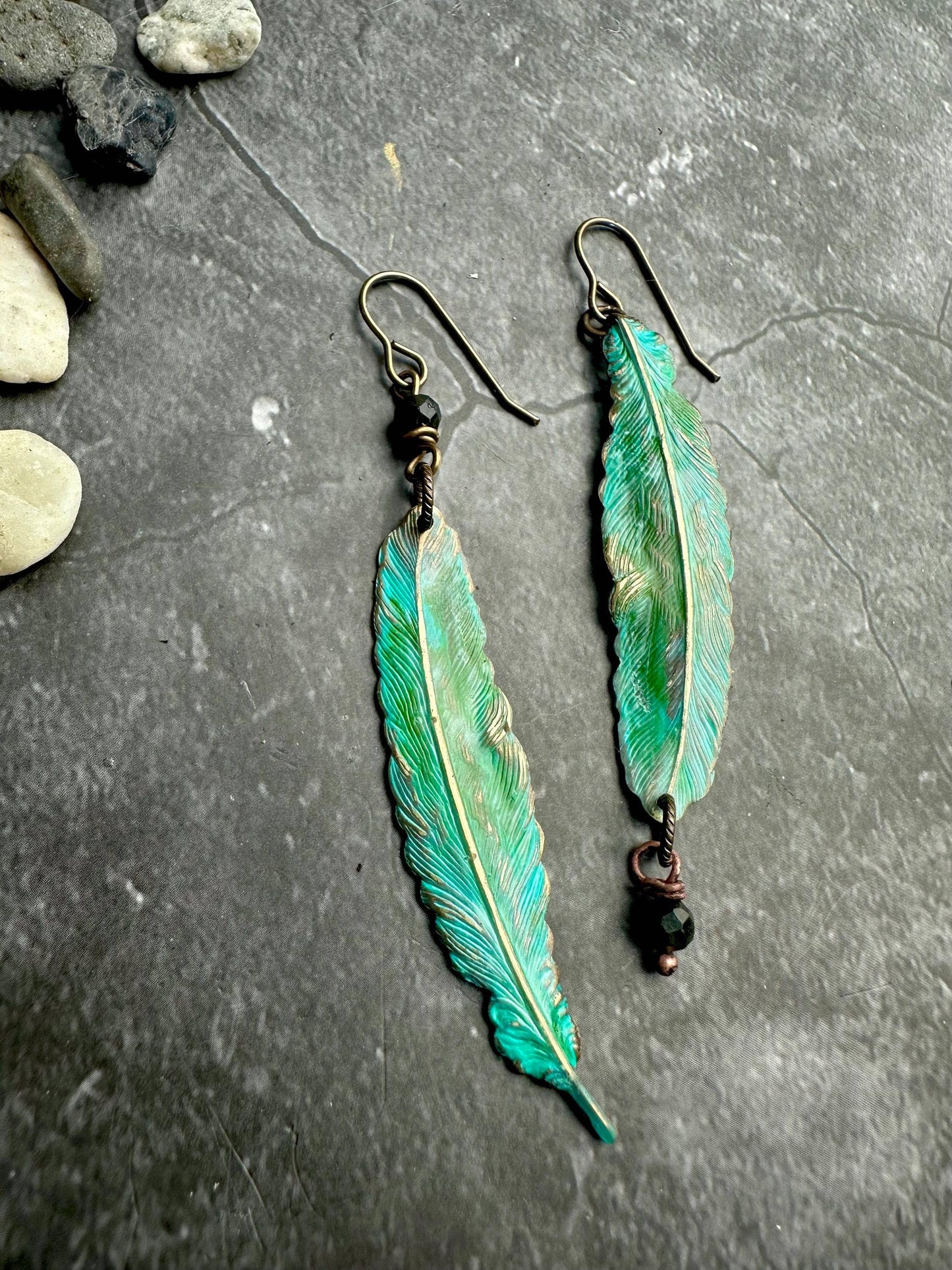 Rustic Feather Earrings