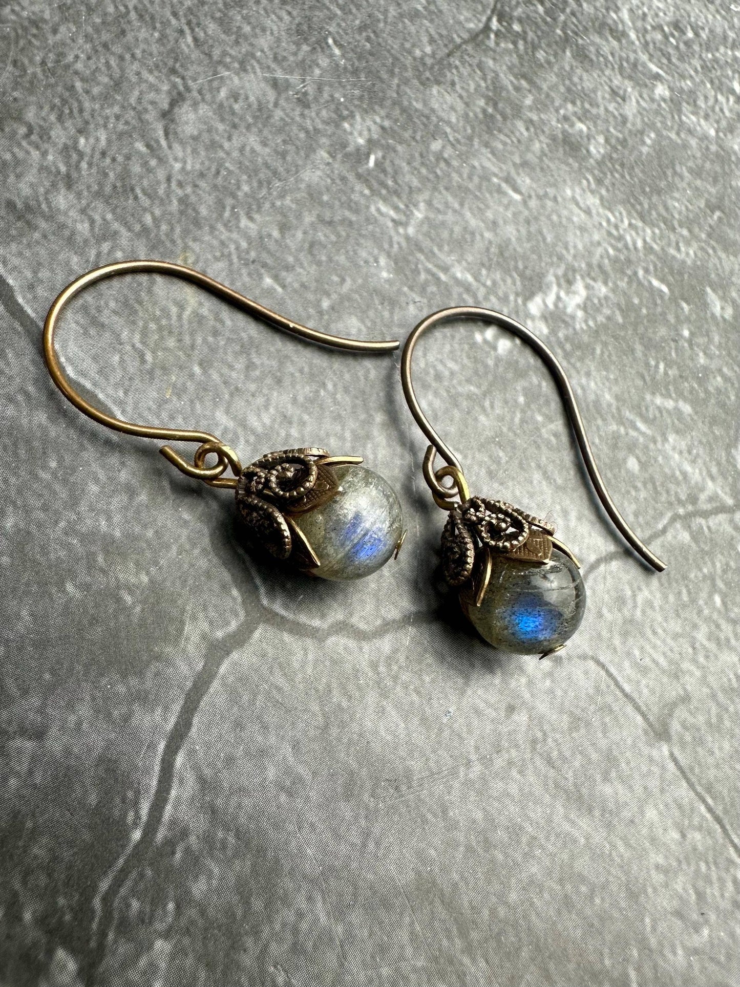 Fairy Petals Labradorite Earrings