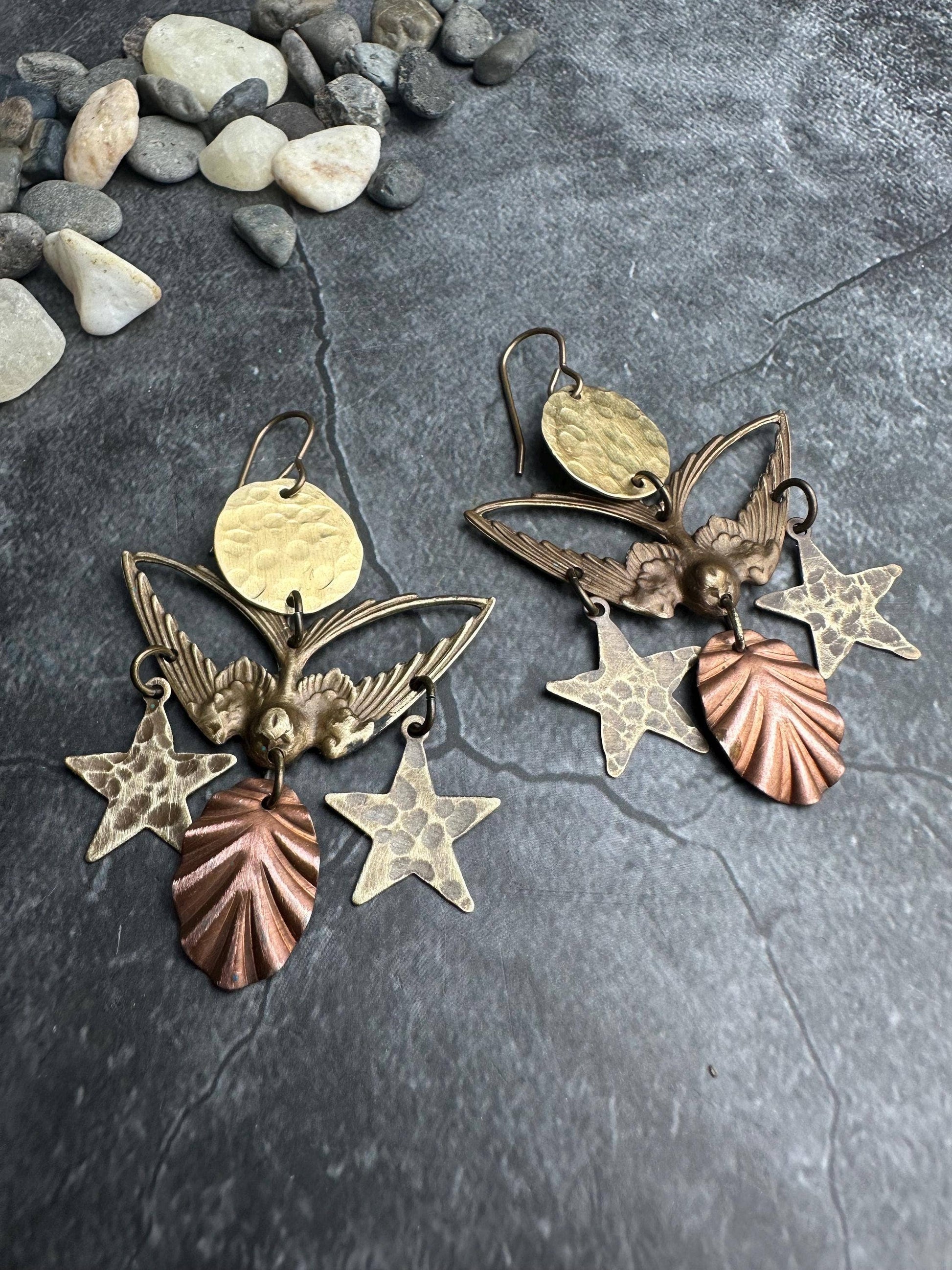 Starlight Sparrow Chandelier Earrings