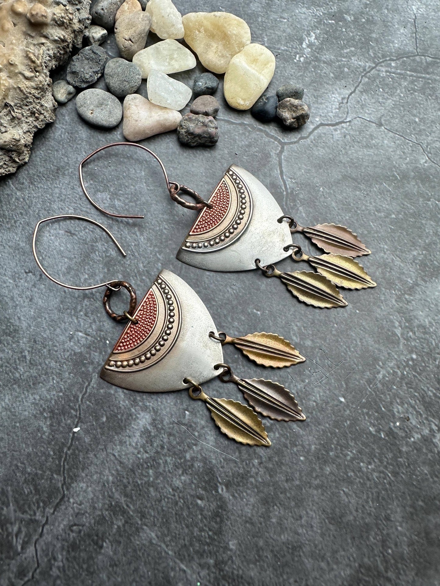 Handcrafted Artisan mixed Metal Earrings