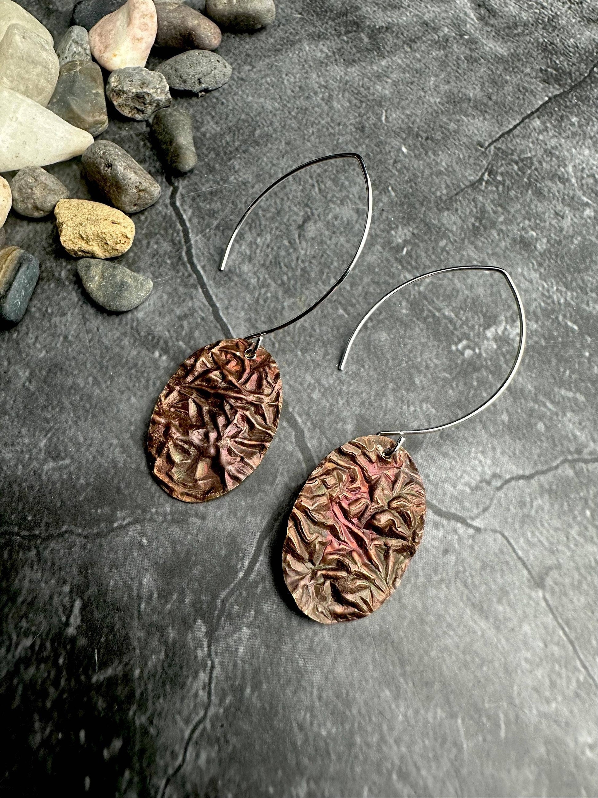Twisted Roots Artisan Oval Earrings
