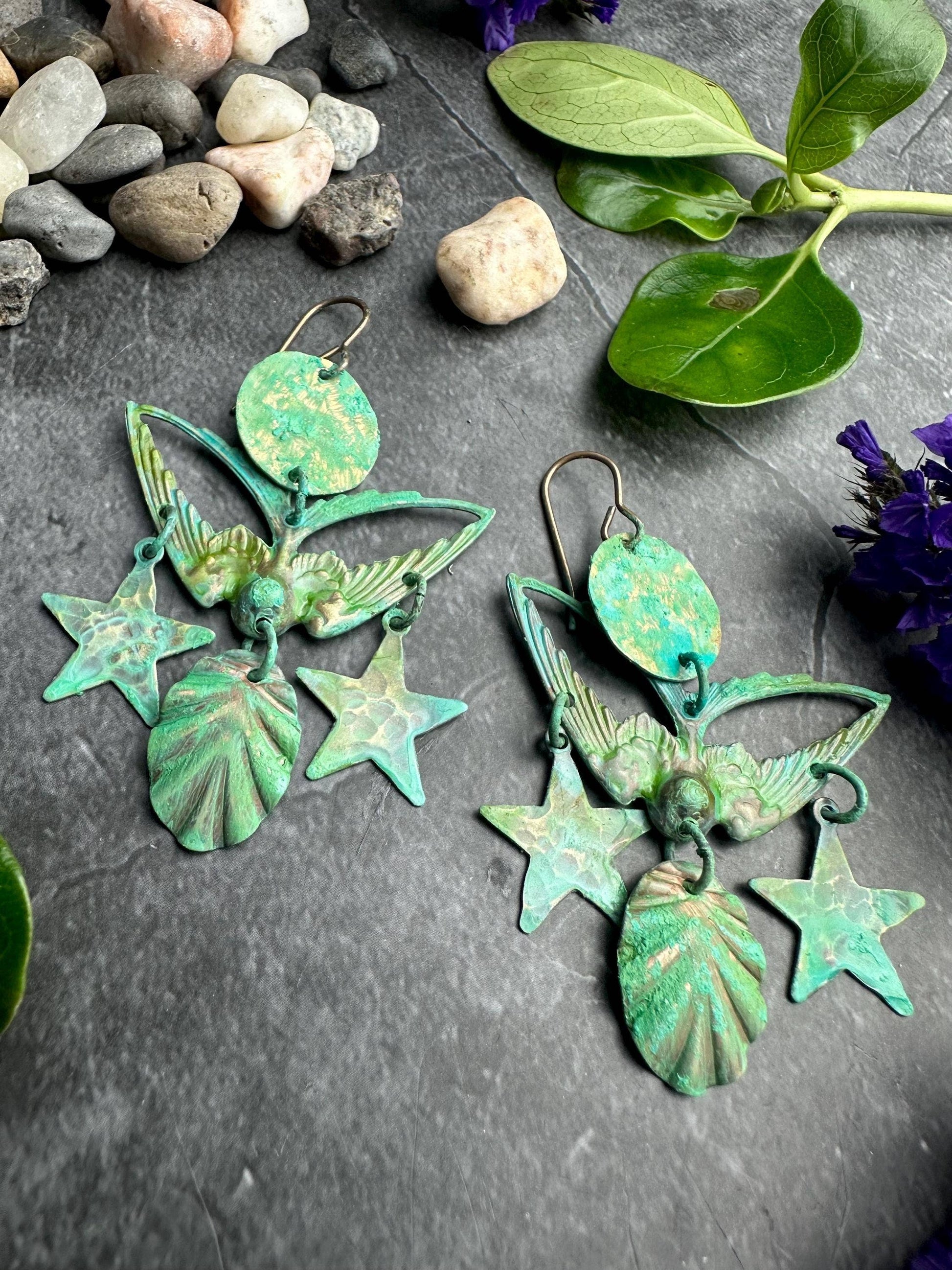 Sea Bird Chandelier Earrings