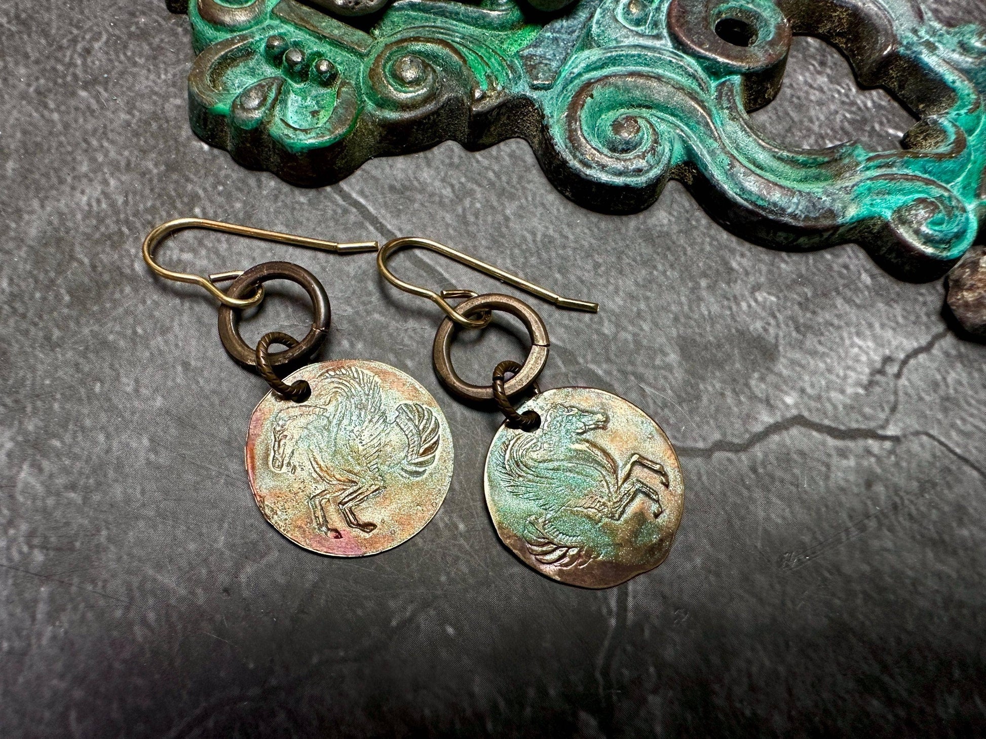 Pegasus Petite Coin Earrings