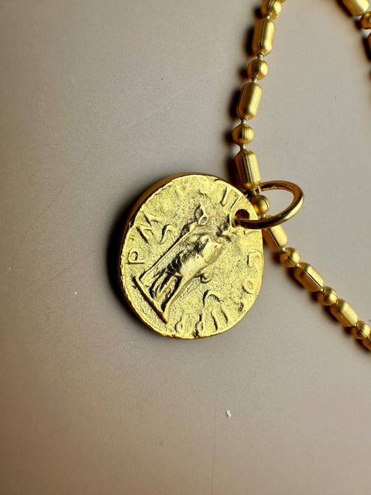 Minimal Mediterranean Coin Necklace