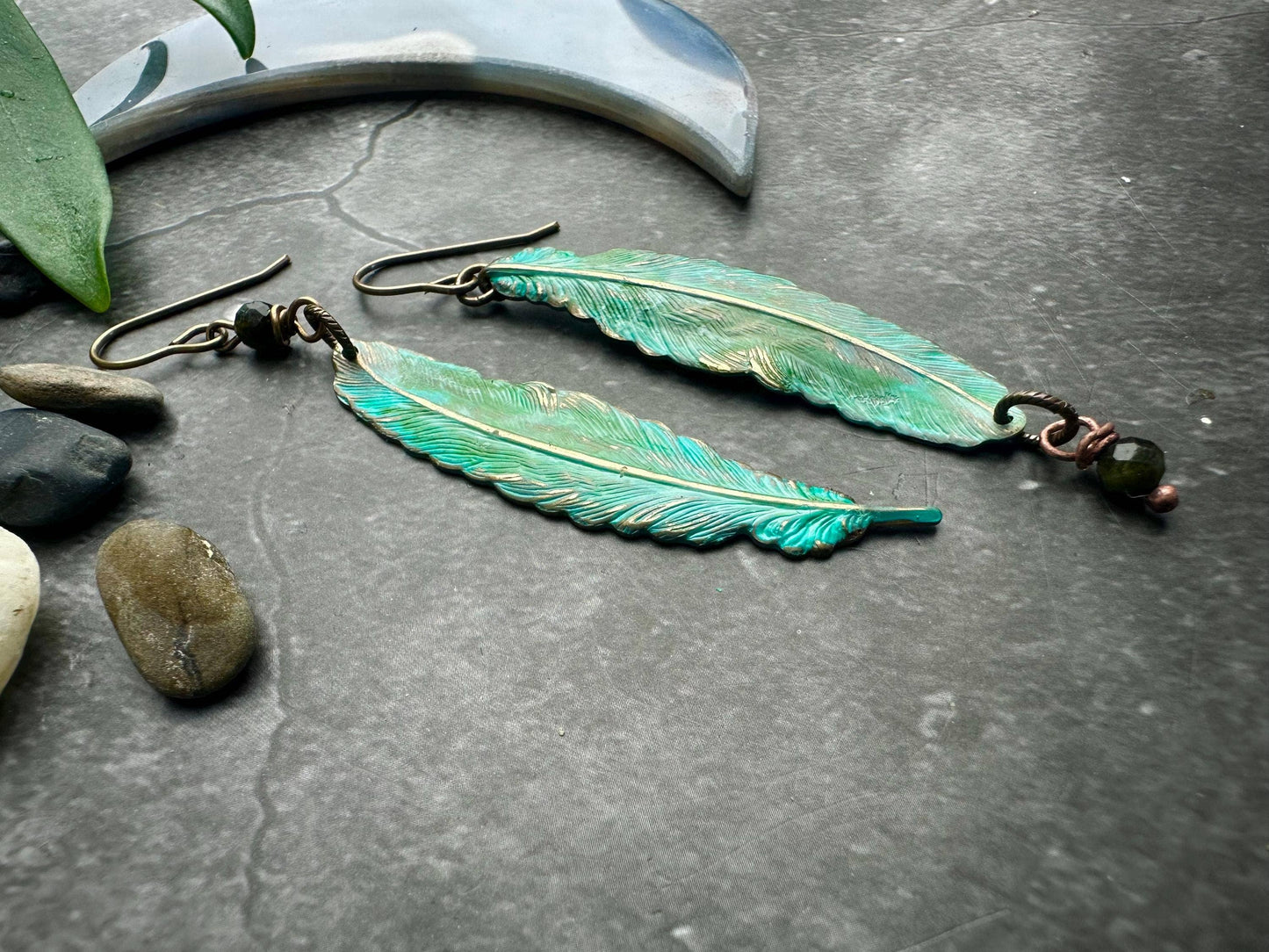 Rustic Feather Earrings