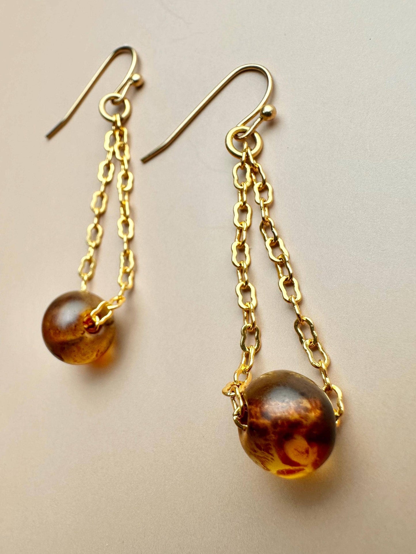 Earthen Sphere Art Glass Earrings