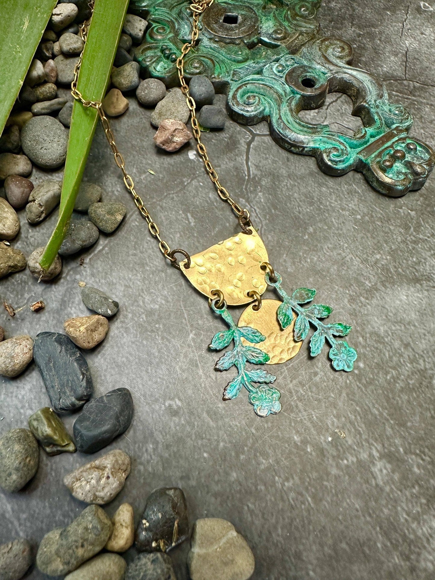 Moon Flower Necklace - 16in