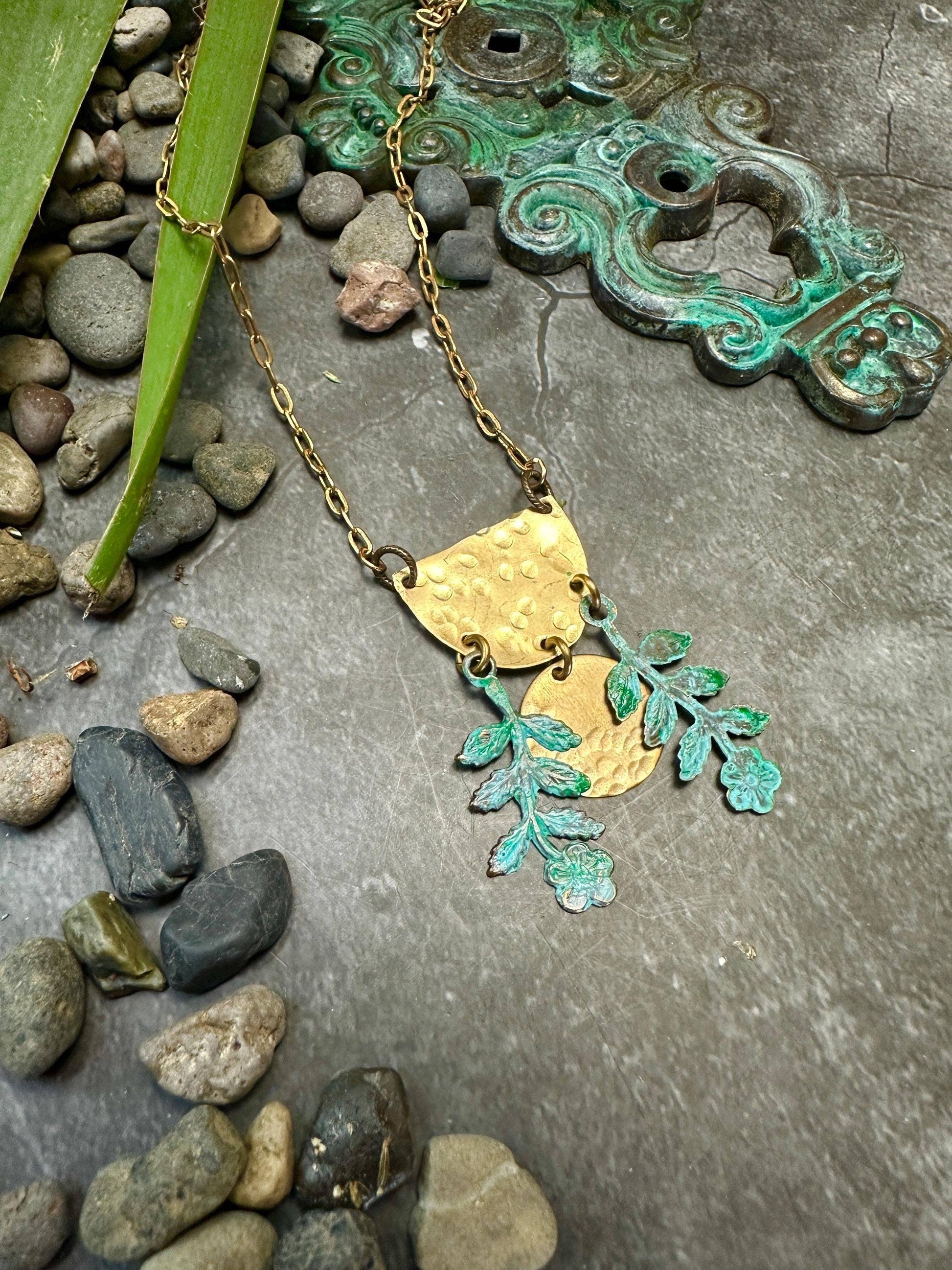 Moon Flower Necklace - 16in