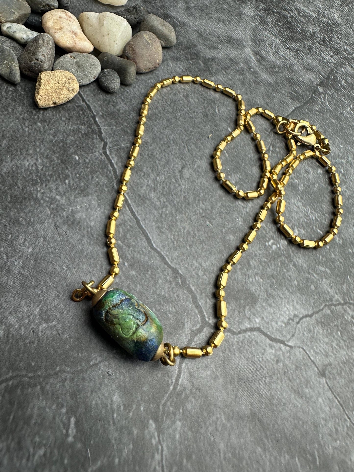 Trade Bead Necklace - hand Painted