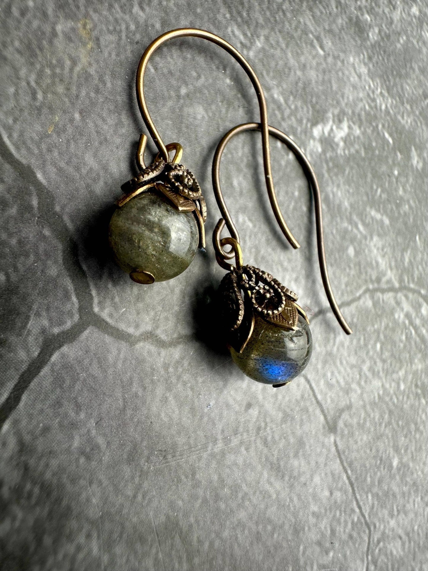 Fairy Petals Labradorite Earrings