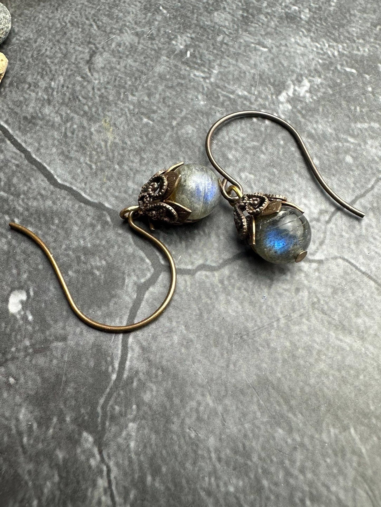 Fairy Petals Labradorite Earrings