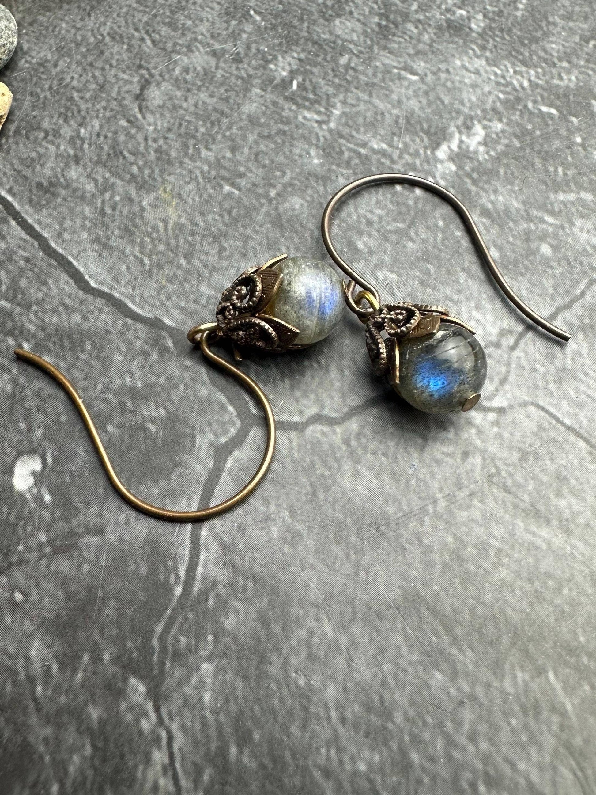 Fairy Petals Labradorite Earrings