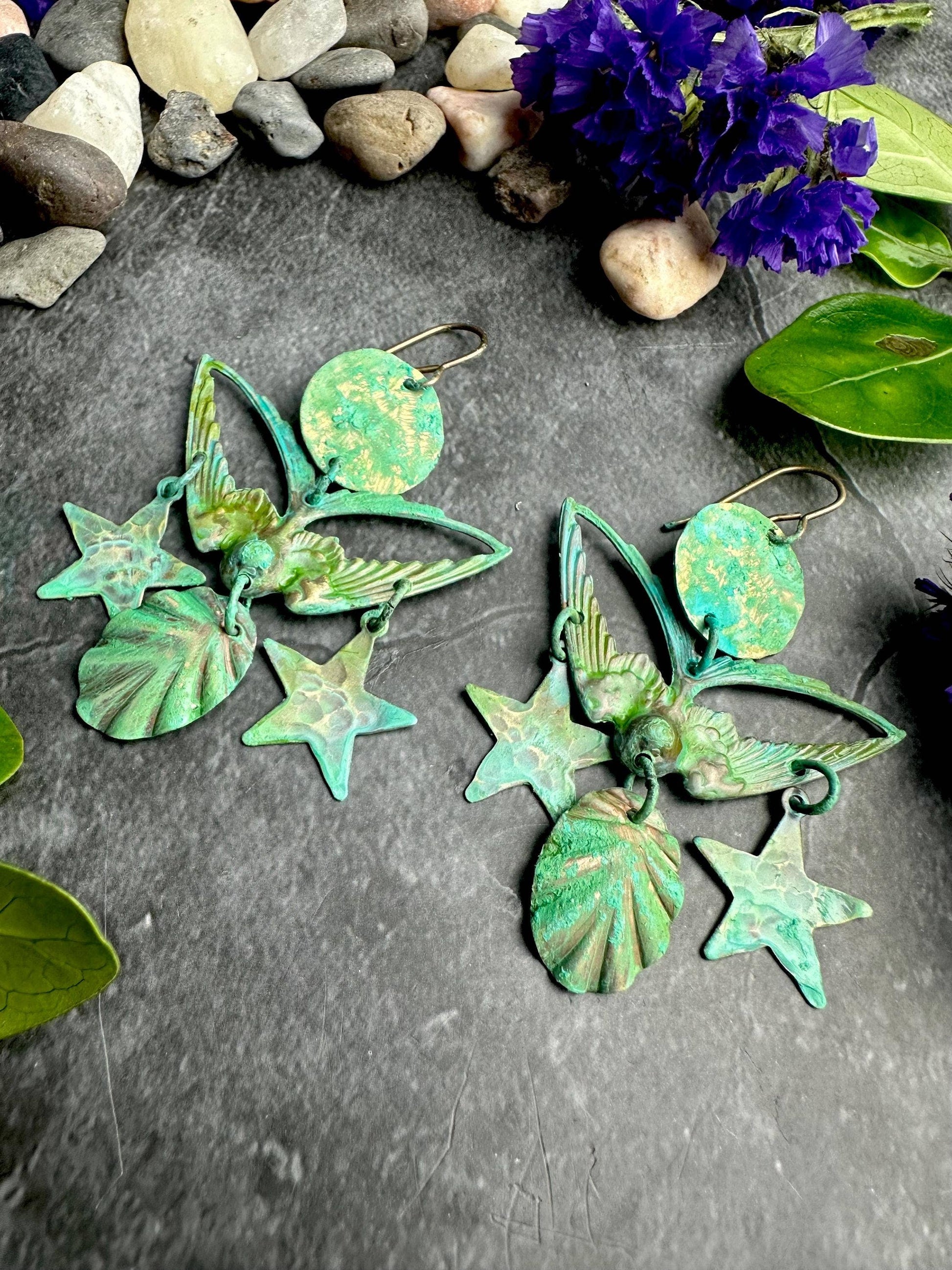 Sea Bird Chandelier Earrings