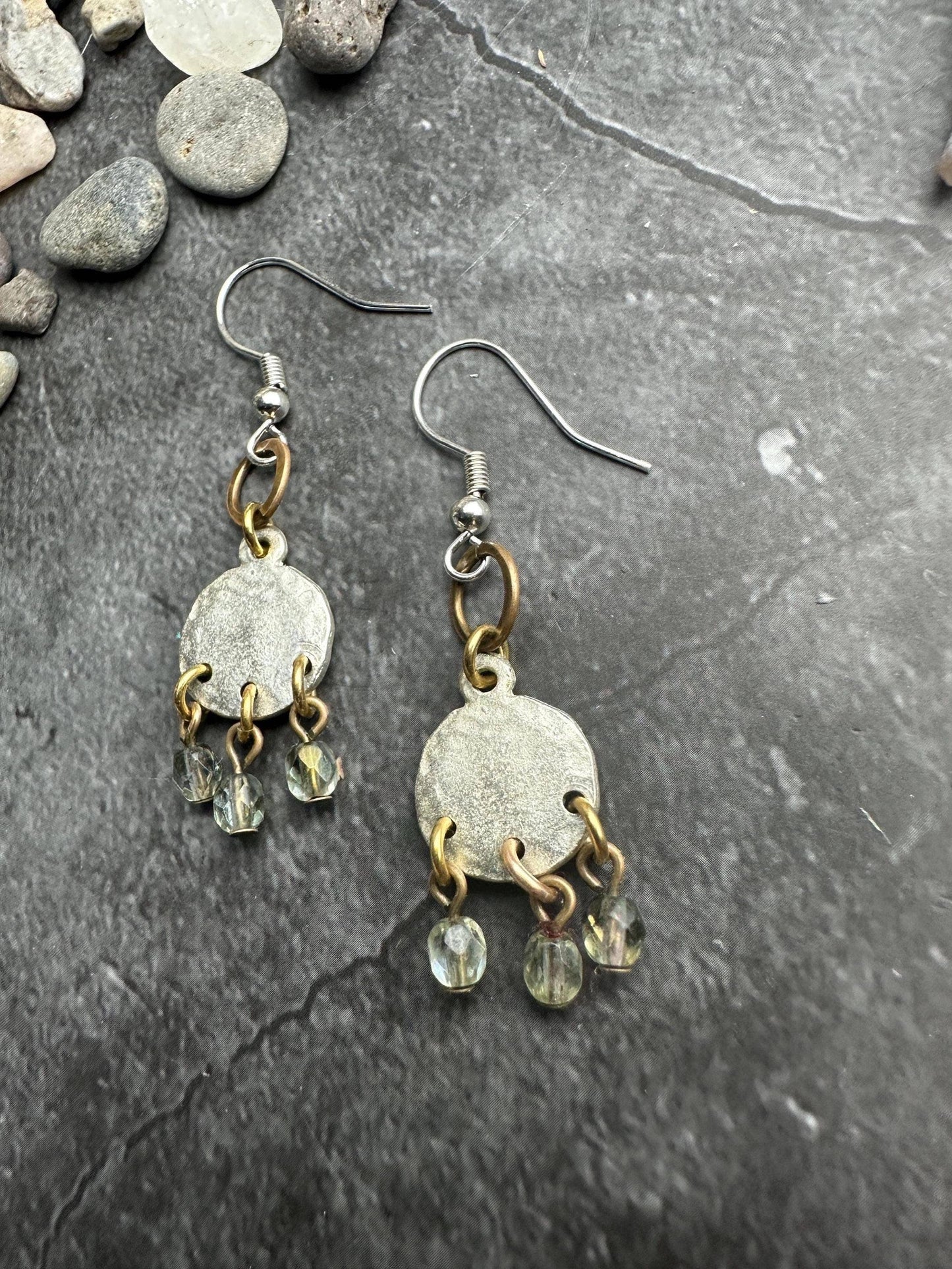 Handcrafted Silver Coin Earrings