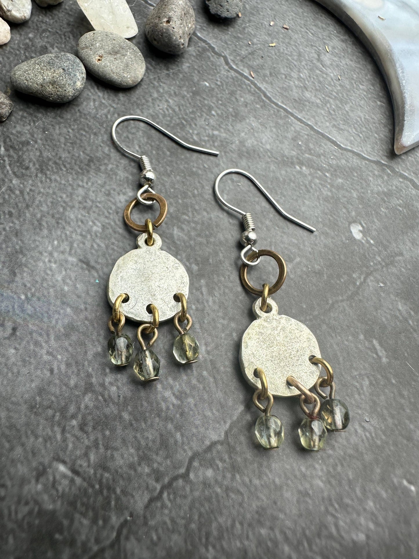 Handcrafted Silver Coin Earrings