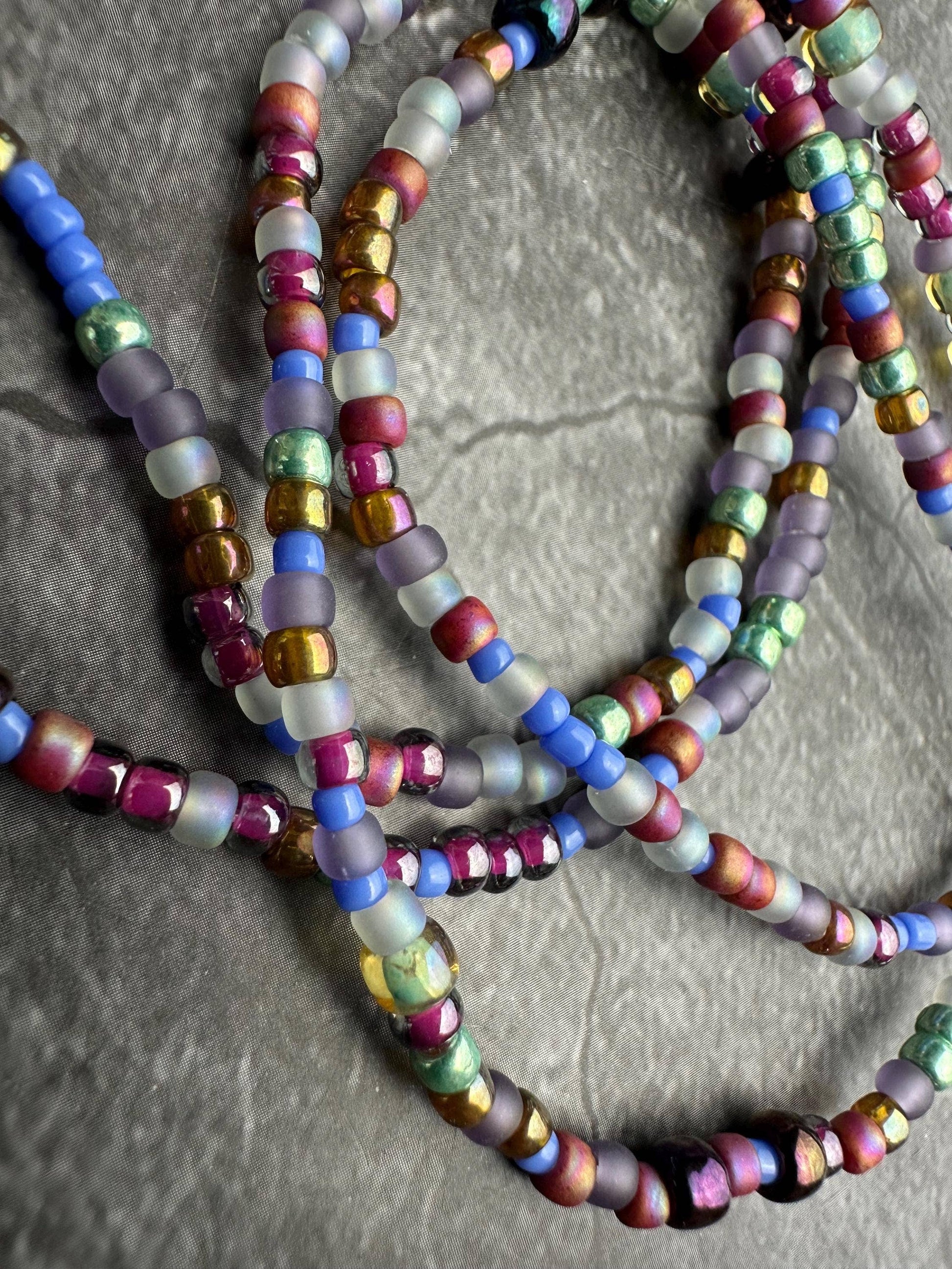 Seed Bead Wrap Bracelet - Colorful Layering Bracelet