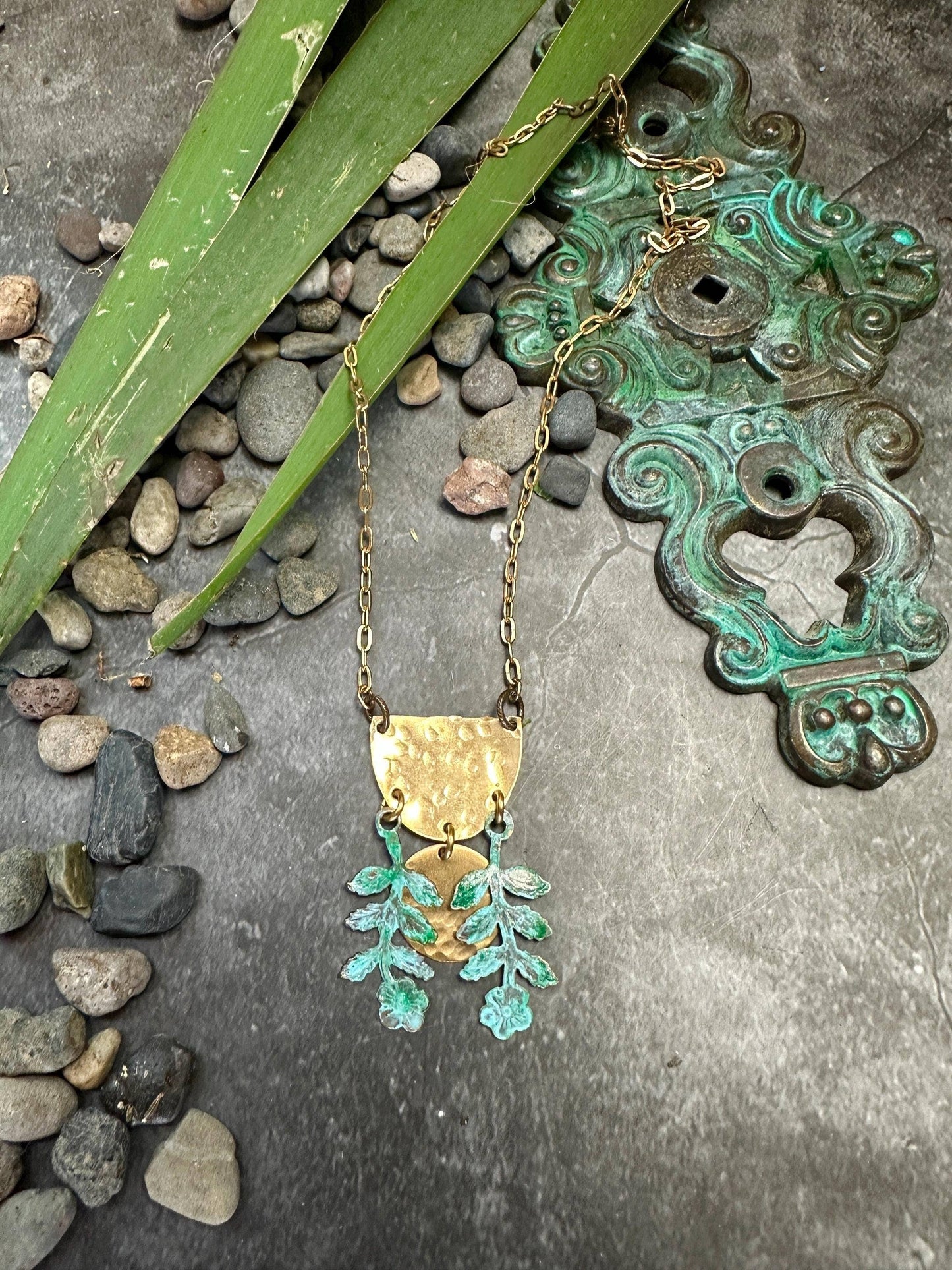 Moon Flower Necklace - 16in