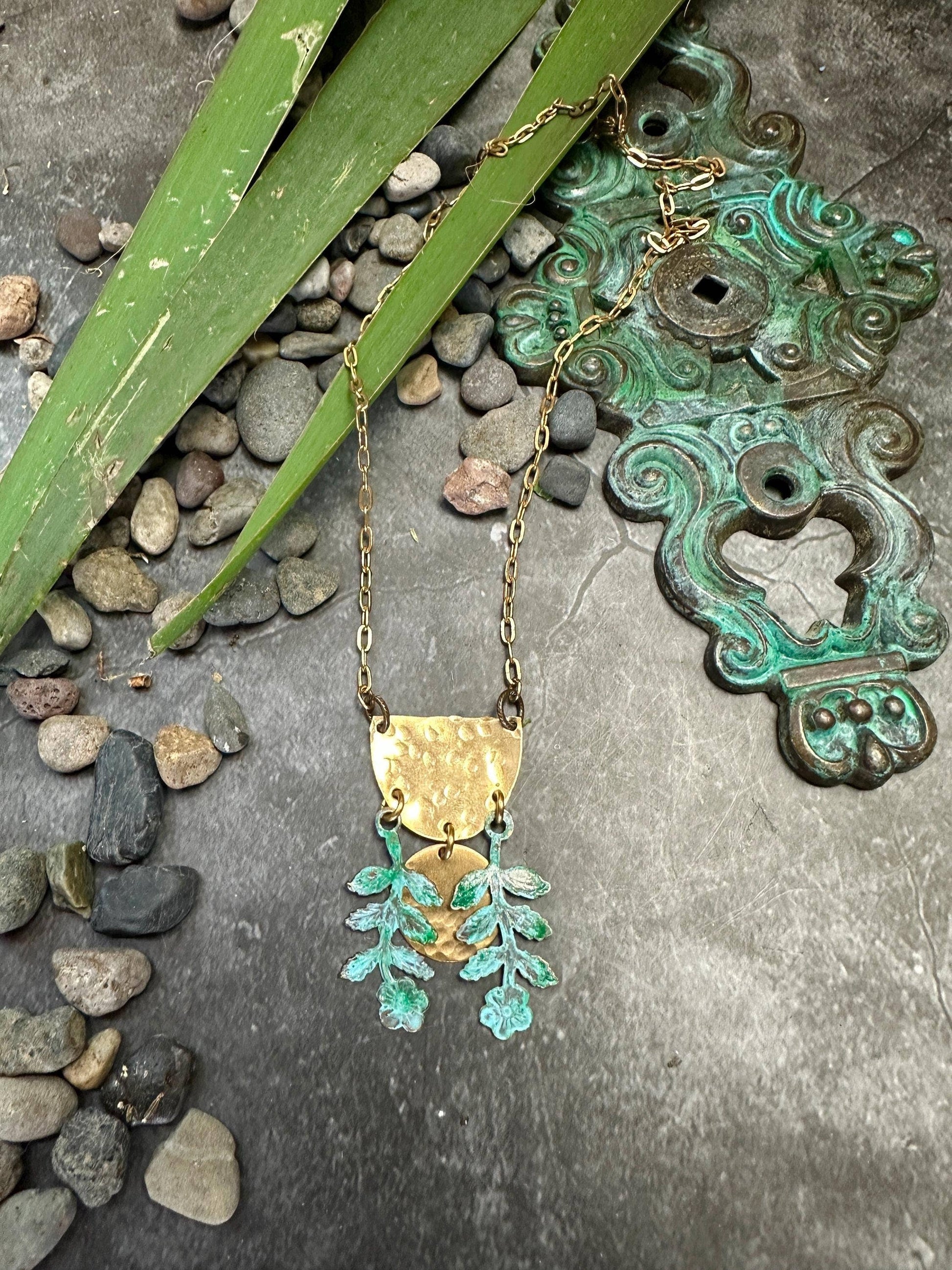 Moon Flower Necklace - 16in
