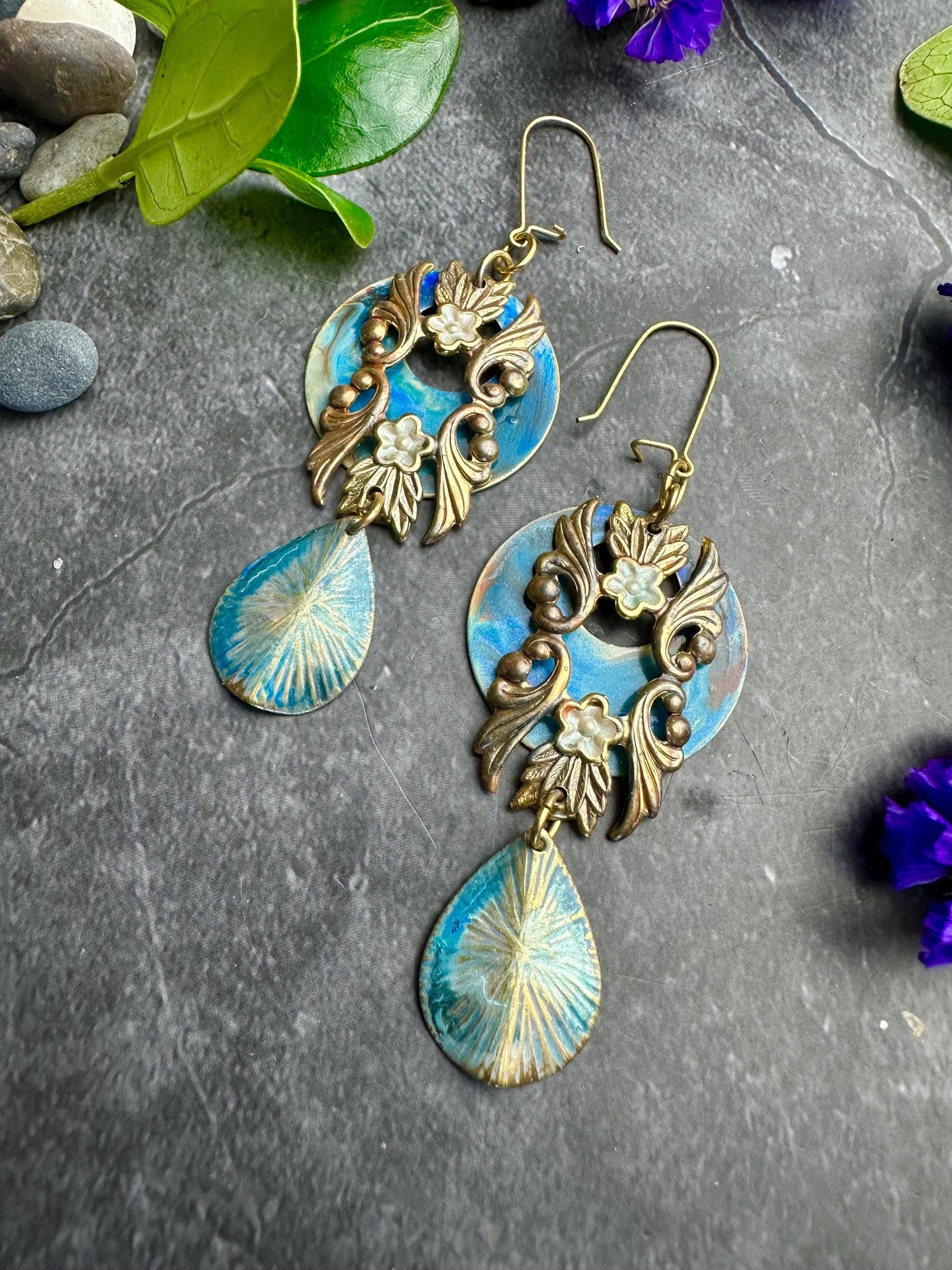 Shimmering Mermaid Sea Earrings