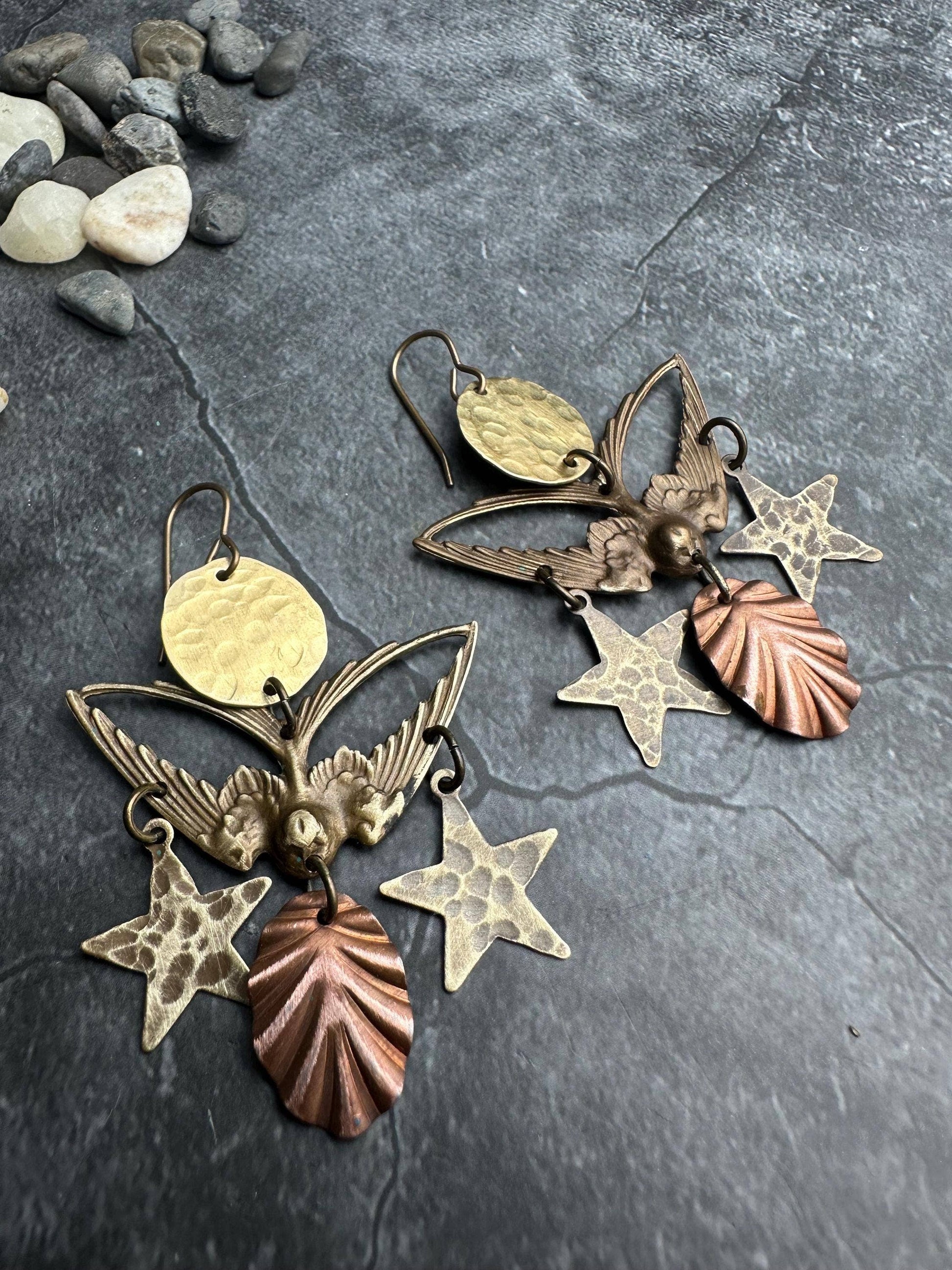 Starlight Sparrow Chandelier Earrings