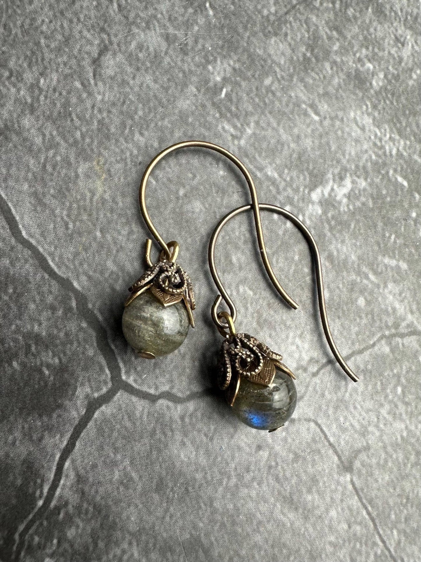 Fairy Petals Labradorite Earrings