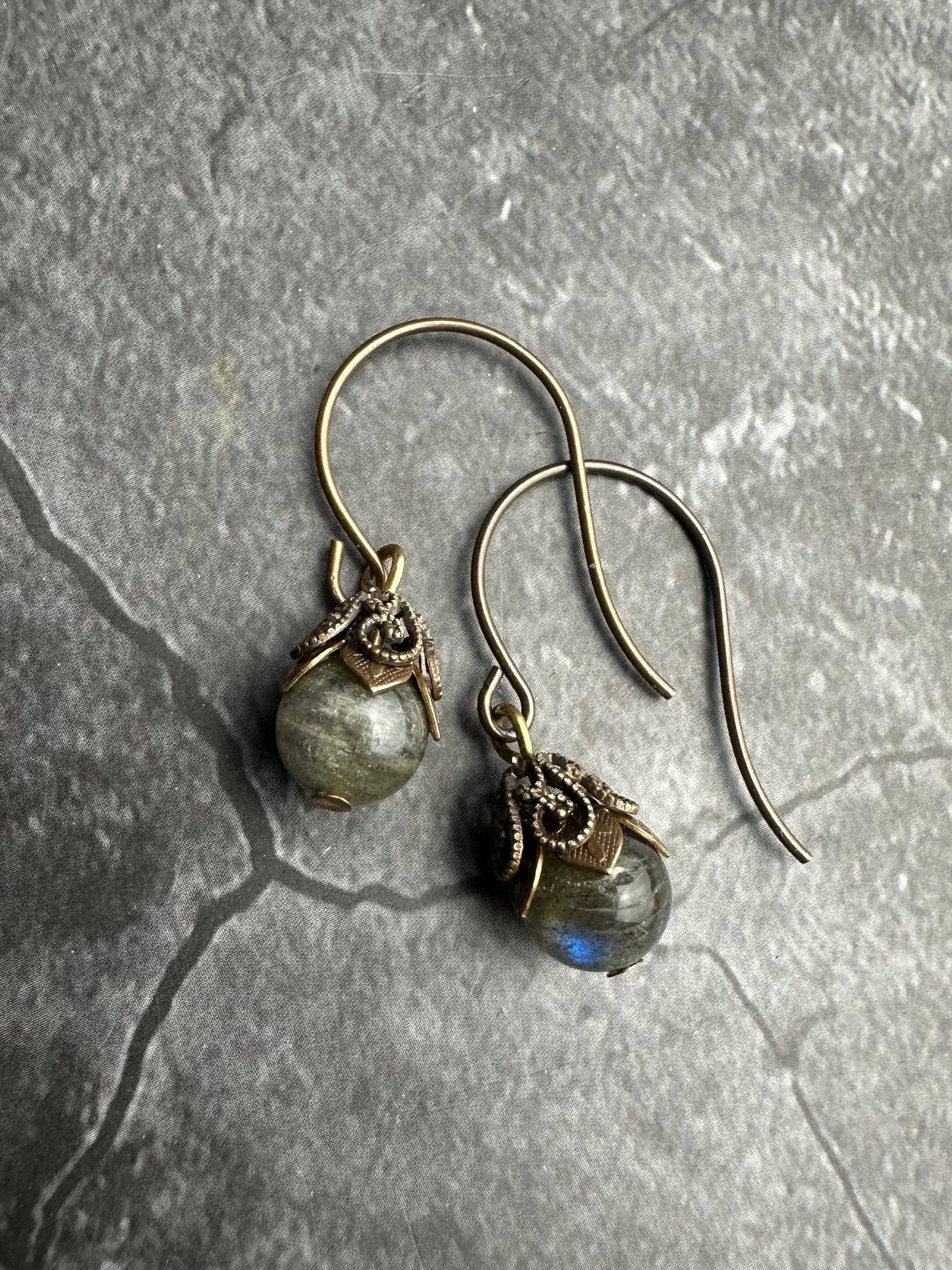Fairy Petals Labradorite Earrings