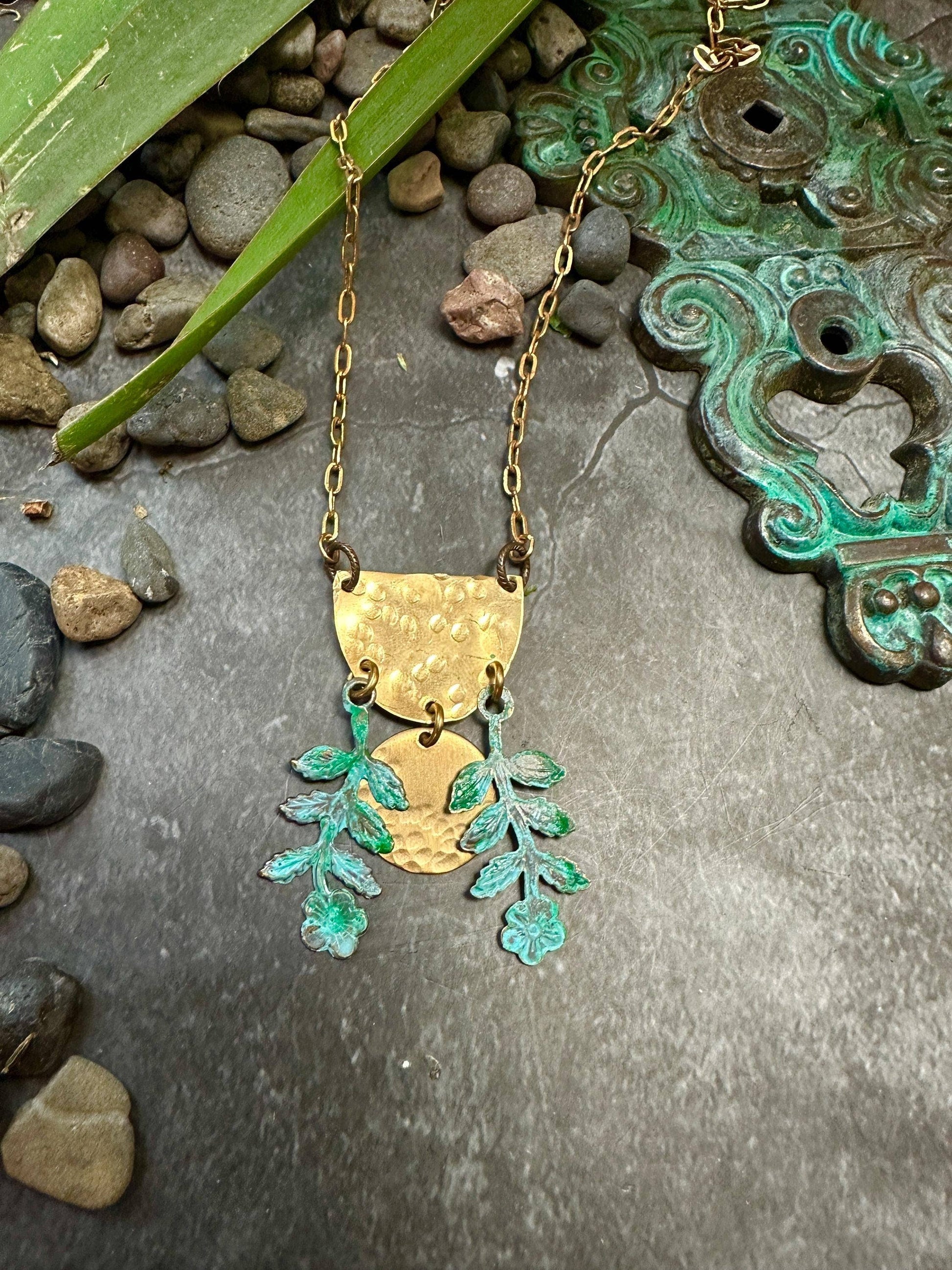 Moon Flower Necklace - 16in